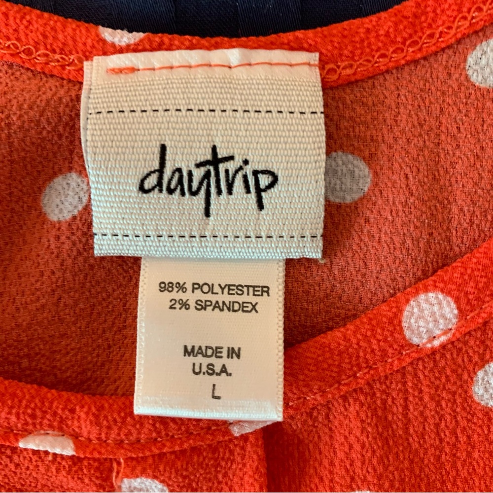 Daytrip Polka Dot Tank Top Size Large - Picture 2 of 5
